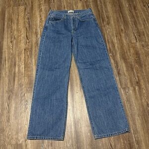 Etica Tyler Vintage Straight Jeans Women's 27 Baggy Relaxed Fit Button Fly Denim